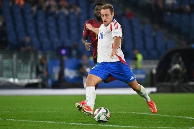 October 10, 2024, Rome, Milan, Italy: Davide Frattesi (ITA) during the UEFA National League Matchday 3 match between Italy and Belgium at the Olympic Stadium on October 10, 2024 in Rome, Italy. CALCIO - UEFA Nations League - Italy vs Belgium  - ZUMAs349 20241010_zsa_s349_334 Copyright: xDomenicoxCippitelli IpaxSportx