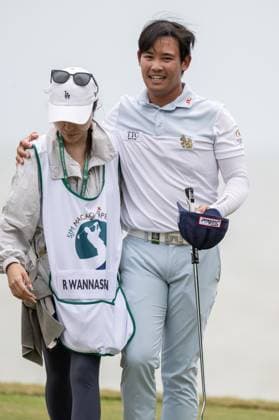 October 11, 2024, Macao, Macao Sar, China: Thailands Rattanon Wannasrichan takes the lead position at -13 under par during the Round 2 of the Macao Open Golf 2024 at Macao Golf and Country Club, Macao, China, on 11 October 2024. Macao China - ZUMAr144 20241011_zap_r144_031 Copyright: xJaynexRussellx