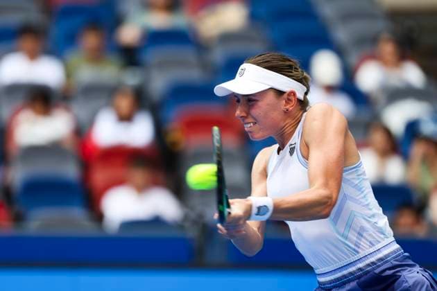 WUHAN, CHINA - OCTOBER 11: Ekaterina Alexandrova of Russia competes in the Women s Singles Quarterfinal match against Wang Xinyu of China on day seven of 2024 Wuhan Open at Optics Valley International Tennis Center on October 11, 2024 in Wuhan, Hubei Province of China.  Copyright: xVCGx 111523201068