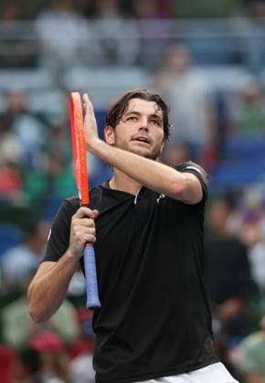 (241011) -- SHANGHAI, Oct. 11, 2024 -- Taylor Fritz celebrates after the men s singles quarterfinal match between Taylor Fritz of the United States and David Goffin of Belgium at the ATP, Tennis Herren World Tour Shanghai Masters tennis tournament in Shanghai, east China, Oct. 11, 2024. ) (SP)CHINA-SHANGHAI-TENNIS-ATP TOUR-SHANGHAI MASTERS(CN) BaixXuefei 