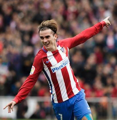 AtlÃ tico de Madrid v Valencia, - La Liga MADRID, SPAIN - MARCH 5: Antoine Griezmann of Atletico de Madrid celebrates a goal during the League 2016 17 match between Atletico de Madrid and Valencia, at Vicente Calderon Stadium in Madrid on February 12, 2017. (Photo by Guillermo Martinez) Madrid Vicente Calderon Stadium Spain Copyright: xGuillermoxMartinezx