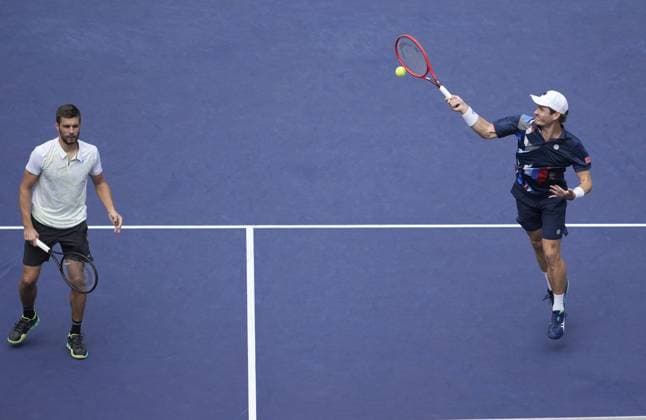 SHANGHAI, CHINA - OCTOBER 11: Wesley Koolhof of Netherlands and Nikola Mektic of Croatia compete in the Men s Doubles Semifinal match against Santiago Gonzalez of Mexico and Edouard Roger-Vasselin of France on day 12 of 2024 Shanghai Rolex Masters at Qi Zhong Tennis Centre on October 11, 2024 in Shanghai, China.  Copyright: xVCGx 111523211039
