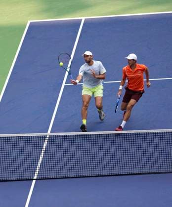 SHANGHAI, CHINA - OCTOBER 11: Santiago Gonzalez of Mexico and Edouard Roger-Vasselin of France compete in the Men s Doubles Semifinal match against Wesley Koolhof of Netherlands and Nikola Mektic of Croatia on day 12 of 2024 Shanghai Rolex Masters at Qi Zhong Tennis Centre on October 11, 2024 in Shanghai, China.  Copyright: xVCGx 111523201607