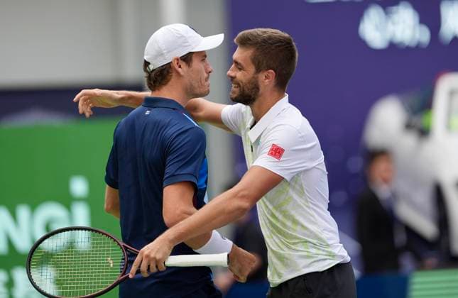 SHANGHAI, CHINA - OCTOBER 11: Wesley Koolhof of Netherlands and Nikola Mektic of Croatia celebrate after winning the Men s Doubles Semifinal match against Santiago Gonzalez of Mexico and Edouard Roger-Vasselin of France on day 12 of 2024 Shanghai Rolex Masters at Qi Zhong Tennis Centre on October 11, 2024 in Shanghai, China.  Copyright: xVCGx 111523201597