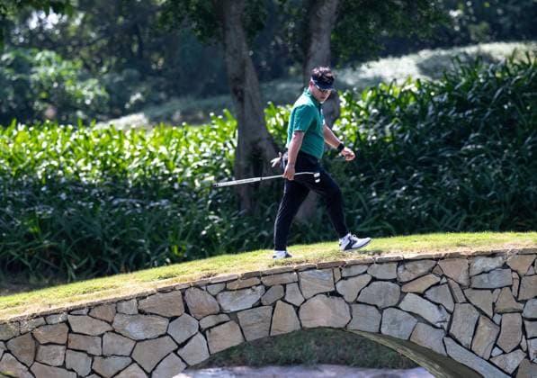 October 12, 2024, Macao, Macao Sar, China: Korean player Seungtaek Lee during the 3rd Round of the Macao Open Golf 2024 at Macao Golf and Country Club, Macao, China, on 12 October 2024. Macao China - ZUMAr144 20241012_zap_r144_077 Copyright: xJaynexRussellx