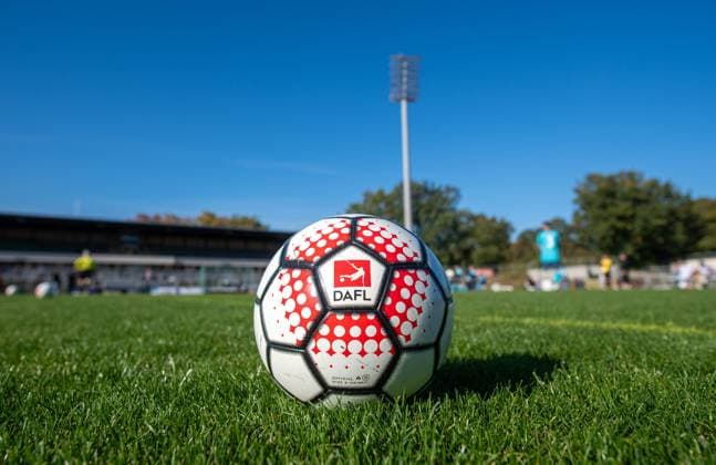 Football, Season 2024 2025, Amputee Bundesliga Final Matchday , Tennis Borussia Berlin Kick-off Hoffenheim Playoffs , a match ball with DAFL logo, 12 10 2024, Copyright: xSebastianxRäppold MatthiasxKochx