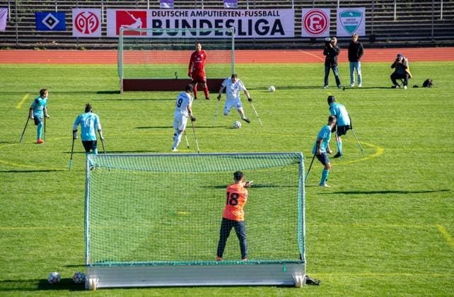 Soccer, Season 2024 2025, Amputee Bundesliga Final Matchday , Tennis Borussia Berlin Kick-off Hoffenheim Playoffs , Overview, 12 10 2024, Copyright: xSebastianxRäppold MatthiasxKochx