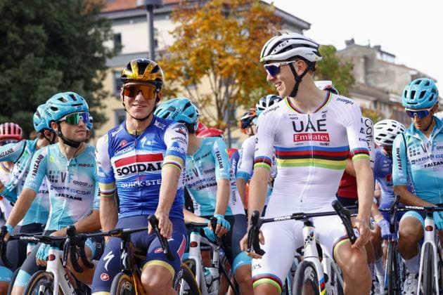 Il Lombardia 2024 - 118th Edition- Bergamo- Como, 252 km- Italy- 12-10-2024 during Giro di Lombardia, Street Cycling race in Bergamo, Italy, October 12 2024  Copyright: xStefanoxCavasino IPAxSportx xipax xx IPA_50548880 IPA_Agency_IPA50548880