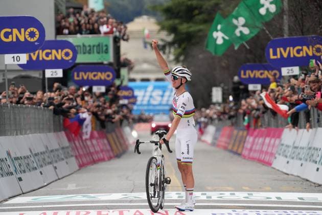 POGACAR Tadej wins the 118th edition of the Il Lombardia a 255 km one day race from Bergano to Como on October 12, 2024, Italy.  Copyright: xGianxMattiaxD Alberto LaPressex