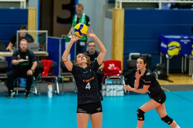 Hyke Lyklema jersey no. 4, Ladies in Black Aachen 1 Volleyball Bundesliga Women, USC Muenster vs Ladies in Black Aachen, Münster on 12 10 2024 Copyright: xBEAUTIFULxSPORTS PeterxWeberx