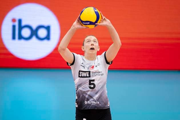 1 Volleyball Bundesliga Women Schwarz Weiss Erfurt vs SC Potsdam Erfurt 12 10 2024 Isabella Noble 5 Schwarz Weiss Erfurt 1 Volleyball Bundesliga Women Schwarz Weiss Erfurt vs SC Potsdam Riethsporthalle Erfurt 12 10 2024 Copyright: xBEAUTIFULxSPORTS Duehringx