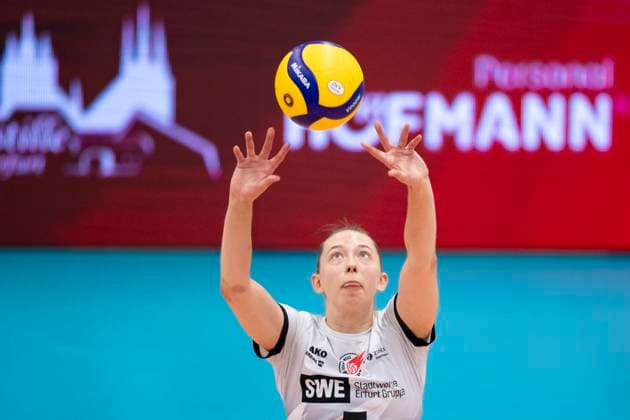 1 Volleyball Bundesliga Women Schwarz Weiss Erfurt vs SC Potsdam Erfurt 12 10 2024 Isabella Noble 5 Schwarz Weiss Erfurt 1 Volleyball Bundesliga Women Schwarz Weiss Erfurt vs SC Potsdam Riethsporthalle Erfurt 12 10 2024 Copyright: xBEAUTIFULxSPORTS Duehringx