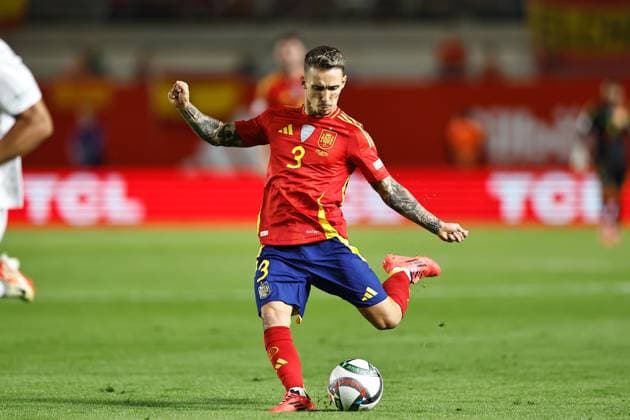 Alejandro Grimaldo (ESP), OCTOBER 12, 2024 - Football Soccer : UEFA Nations League League phase Group A4 match between Spain 1-0 Denmark at the Estadio Enrique Roca de Murcia in Murcia, Spain. Noxthirdxpartyxsales  (269737426)