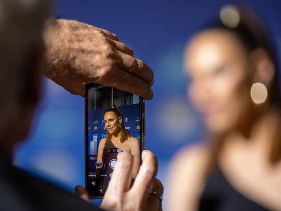 Esther SEDLACZEK, presenter and TV journalist, at the Bavarian Sports Award 2024 event, 12 10 2024, in Munich, Germany, Source Copyright Credit Oryk HAIST xSPORTPREIS-BAYERNx