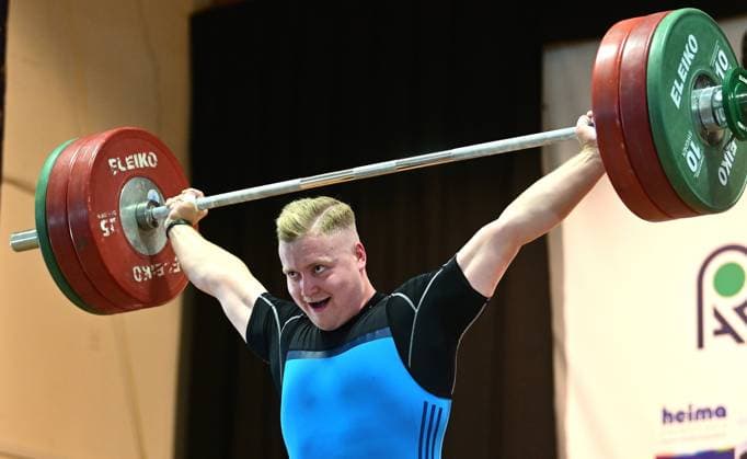 Kick-off 1 Bundesliga Weightlifting Kick-off season 2024 25 of the 1 Bundesliga of weightlifting Chemnitz won the home fight against SV Germania Obrigheim with 815 to 722 points In the photo Erik Ludwig, Chemnitzer Athlenclub CAC Chemnitz Saxony Germany Chemnitz-CAC_Ludwig-1210-24 (2)