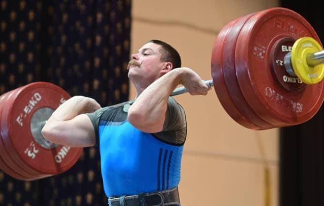 Kick-off 1 Bundesliga Weightlifting Kick-off season 2024 25 of the 1 Bundesliga of weightlifting Chemnitz won the home fight against SV Germania Obrigheim with 815 to 722 points In the photo Kurt Perthel, Chemnitzer Athlenclub CAC Chemnitz Saxony Germany Chemnitz_CAC_Perthel-1210-24 (5)