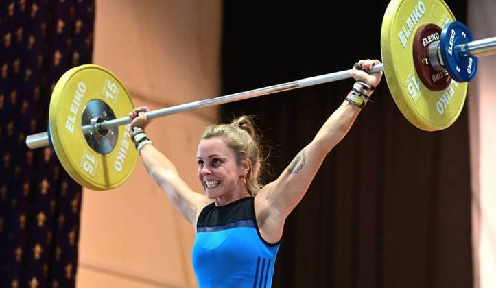 Kick-off 1 Bundesliga Weightlifting Kick-off season 2024 25 of the 1 Bundesliga of weightlifting Chemnitz won the home fight against SV Germania Obrigheim with 815 to 722 points In the photo Elisabeth Thiele, Chemnitzer Athlenclub CAC Chemnitz Saxony Germany Chemnitz_CAC_Thiele-121024 (3)