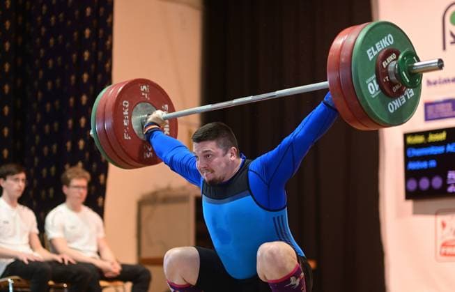 Kick-off 1 Bundesliga Weightlifting Kick-off season 2024 25 of the 1 Bundesliga of weightlifting Chemnitz won the home fight against SV Germania Obrigheim with 815 to 722 points In the photo Josef Kolar, Chemnitzer Athlenclub CAC Chemnitz Saxony Germany Chemnitz_Kolar_CAC-Kolar1210-24 (1)