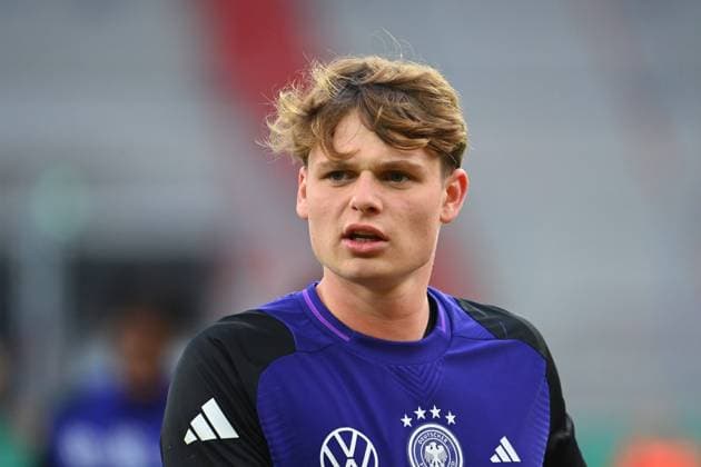 Goalkeeper Jonas URBIG GER , action,single picture,cropped single motif,portrait,portrait,portrait Soccer U 21 Germany GER Bulgaria BUL 2 1 on 11 10 2024 Jahnstadion, Regensburg Laenderspiel, EM Qualifikation, Gruppenphase Â