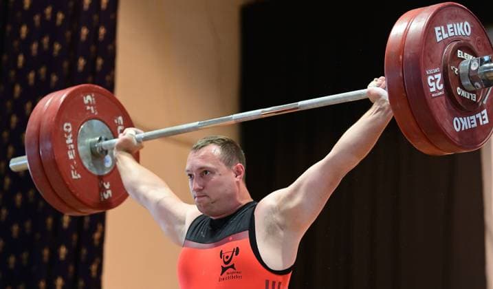 Kick-off 1 Bundesliga Weightlifting Kick-off season 2024 25 of the 1 Bundesliga of weightlifting Chemnitz won the home fight against SV Germania Obrigheim with 815 to 722 points In the photo Nico Müller ,SV Germania Obrigheim Chemnitz Saxony Germany Obrigheim_Müller-121024 (2)
