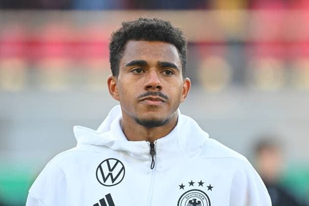 Ansgar KNAUFF GER , single picture,cropped single motif,portrait,portrait,portrait Football U 21 Germany GER Bulgaria BUL 2 1 on 11 10 2024 Jahnstadion, Regensburg Laenderspiel, EM Qualifikation, Gruppenphase Â