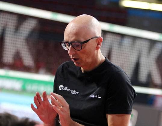 headcoach Christophe ACHTEN Dueren , He Volleyballl, Bundesliga 2024 25 WWK Volleys Herrsching vs SWD powervolleys Dueren, 12 10 24, Munich, BMW Park, Copyright: WolfgangxFehrmann