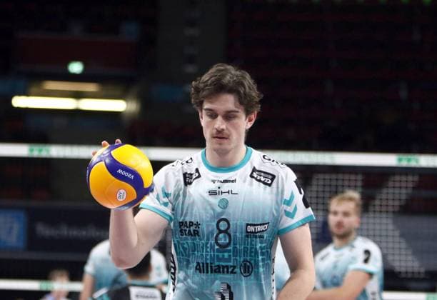 Robin BAGHADY Dueren , He Volleyballl, Bundesliga 2024 25 WWK Volleys Herrsching vs SWD powervolleys Dueren, 12 10 24, Munich, BMW Park, Copyright: WolfgangxFehrmann