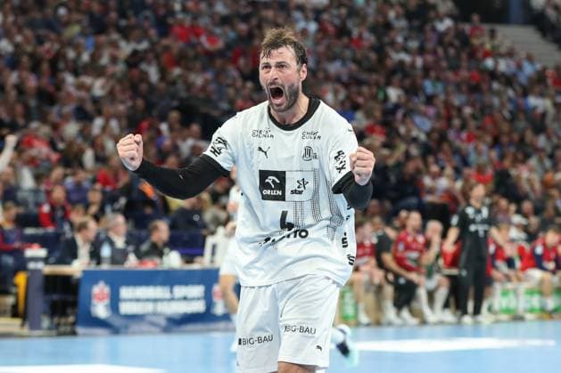 11 10 2024, xgox, Handball Daikin, HBL Handball Sport Verein Hamburg THW Kiel emspor, v l Domagoj Duvnjak Kiel, 4 jJubel, Torjubel, jubelt über das Tor, celebrate the goal, celebration Hamburg