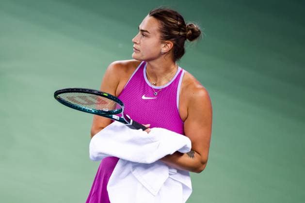 WUHAN, CHINA - OCTOBER 13: Aryna Sabalenka reacts in the Women s Singles Final match against Zheng Qinwen of China on day nine of 2024 Wuhan Open at Optics Valley International Tennis Center on October 13, 2024 in Wuhan, Hubei Province of China.  Copyright: xVCGx 111523538948