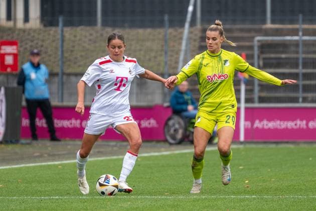 13 10 2024, Soccer Google Pixel Womens Bundesliga, Season 2024 2025, 06 Matchday, 1 FC Köln TSG Hoffenheim at Franz Kremer Stadium in Cologne duel between Laura Feiersinger 1 Fc Koeln, 27 and Selina Cerci TSG Hoffenheim, 29 Important note In accordance with the regulations of the DFL German Football League and the DFB German Football Association, it is prohibited to utilize or have utilized photographs taken in the stadium or of the match in the form of sequential images or video-like photo series Foto Kirchner Media TH Copyright: xKirchner-Media THx