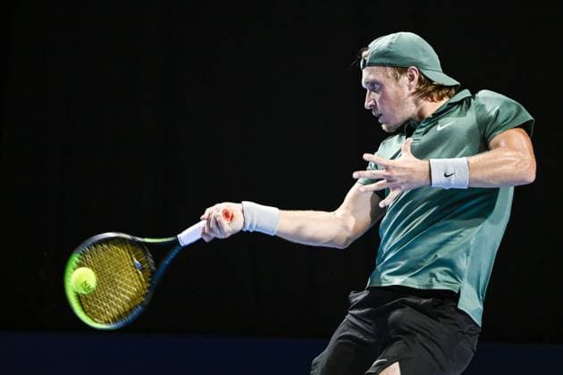 Dutch Jelle Sels pictured in action during the qualifying phase of the European Open Tennis ATP, Tennis Herren tournament, in Antwerp, Sunday 13 October 2024. TOM GOYVAERTS TomxGoyvaerts  x102441010x