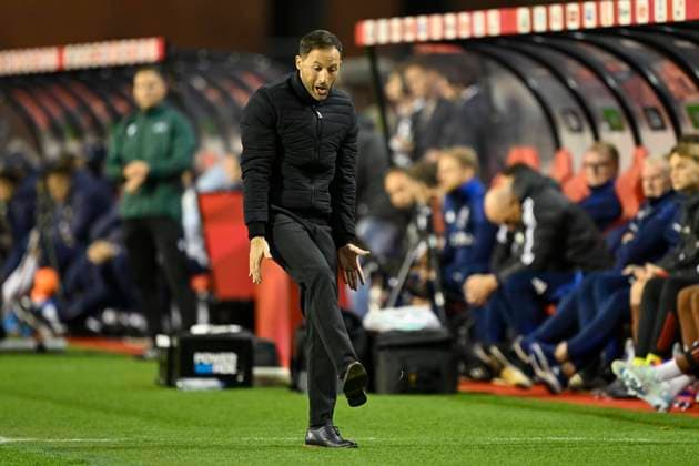 Sport Bilder des Tages Belgium v France - UEFA Nations League 14 10 2024 BRUSSELS, BELGIUM - OCTOBER 14 : Tedesco Domenico head coach of Belgium gestures during the UEFA Nations League tournament League A Phase Group A2 match between Belgium and France on October 14, 2024 in Brussels, Belgium, 14 10 2024 Brussels Belgium  Copyright: xNicoxVereeckenx