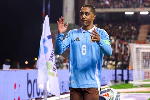 Belgium v France - UEFA Nations League 14 10 2024 BRUSSELS, BELGIUM - OCTOBER 14 : Tielemans Youri midfielder of Belgium during the UEFA Nations League tournament League A Phase Group A2 match between Belgium and France on October 14, 2024 in Brussels, Belgium, 14 10 2024 Brussels Belgium  Copyright: xTomasxSiskx