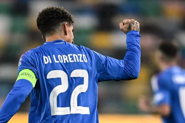 Db Udine 14 10 2024 - Nations League Italia-Israele foto Daniele Buffa Image nella foto: esultanza gol Giovanni Di Lorenzo 