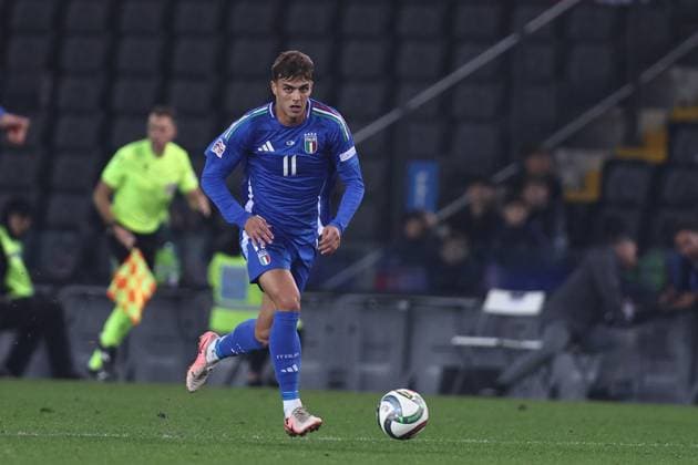 Daniel Maldini (Italy) during the UEFA Nations League 2024 2025 match between Italy 4-1 Israel at Friuli Stadium on October 14, 2024 in Udine, Italy. Noxthirdxpartyxsales  (269887243)