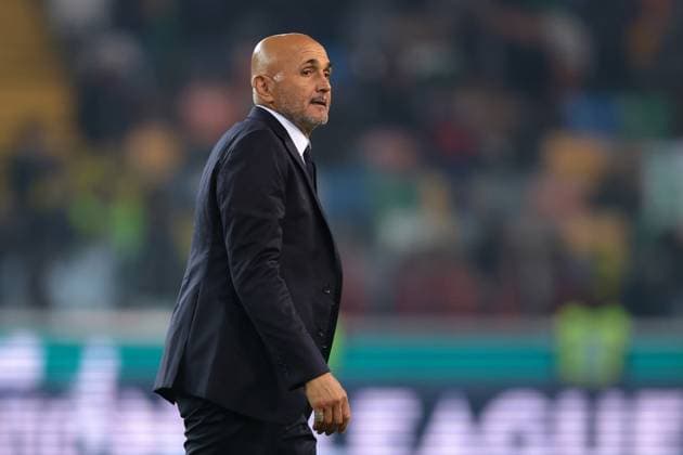 Udine, Italy, 14th October 2024. Luciano Spalletti Head coach of Italy looks on following the final whistle of the UEFA Nations League match at Stadio Friuli, Udine. Picture credit should read: Jonathan Moscrop Sportimage EDITORIAL USE ONLY. No use with unauthorised audio, video, data, fixture lists, club league logos or live services. Online in-match use limited to 120 images, no video emulation. No use in betting, games or single club league player publications. SPI-3371-0074