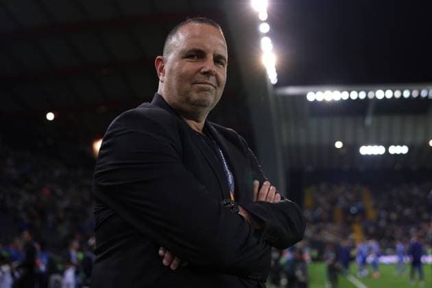 Udine, Italy, 14th October 2024. Ran Ben Simon Head coach of Israel looks on prior to kick off in the UEFA Nations League match at Stadio Friuli, Udine. Picture credit should read: Jonathan Moscrop Sportimage EDITORIAL USE ONLY. No use with unauthorised audio, video, data, fixture lists, club league logos or live services. Online in-match use limited to 120 images, no video emulation. No use in betting, games or single club league player publications. SPI-3371-0090
