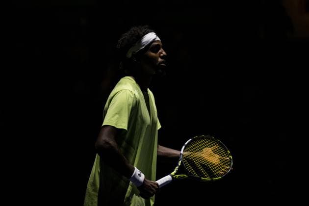 241015 Elias Ymer of Sweden ahead of a men s singles tennis match against Nicolas Jarry of Chile during day 4 of the ATP 250 Nordic Open on October 15, 2024 in Stockholm Photo Emma Wallskog BILDBYRAN COP 320 EW0443 tennis atp 250 nordic open day 4 bbeng  Copyright: EMMAxWALLSKOG BB241015EW001