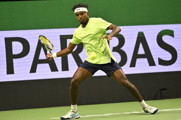 STOCKHOLM, SWEDEN 20241015 Elias Ymer meets Nicolas Jarry, Chile in the Nordic Open on Centre Court in the Royal Tennis Hall STOCKHOLM SWEDEN x10060x  Copyright: xHenrikxMontgomery TTx NORDIC OPEN TENNIS 2024
