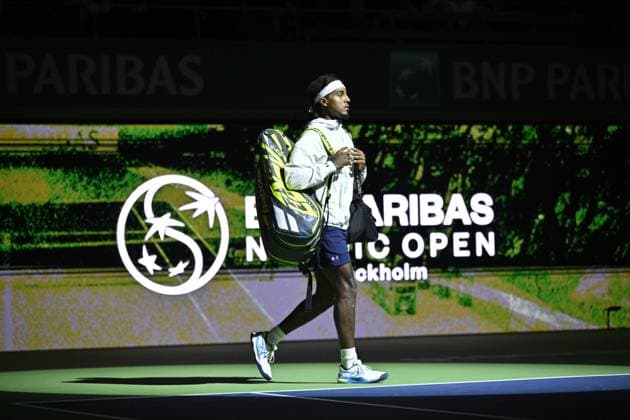 STOCKHOLM, SWEDEN 20241015 Elias Ymer meets Nicolas Jarry, Chile in the Nordic Open on Centre Court in the Royal Tennis Hall STOCKHOLM SWEDEN x10060x  Copyright: xHenrikxMontgomery TTx NORDIC OPEN TENNIS 2024