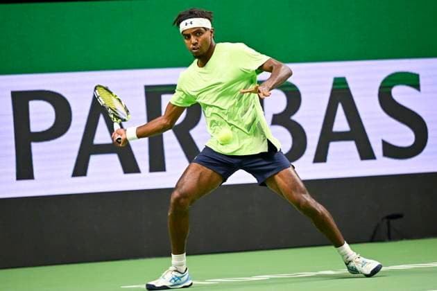 STOCKHOLM, SWEDEN 20241015 Elias Ymer meets Nicolas Jarry, Chile in the Nordic Open on Centre Court in the Royal Tennis Hall STOCKHOLM SWEDEN x10060x  Copyright: xHenrikxMontgomery TTx NORDIC OPEN TENNIS 2024