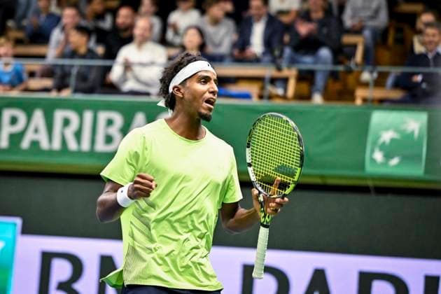 STOCKHOLM, SWEDEN 20241015 Elias Ymer meets Nicolas Jarry, Chile in the Nordic Open on Centre Court in the Royal Tennis Hall STOCKHOLM SWEDEN x10060x  Copyright: xHenrikxMontgomery TTx NORDIC OPEN TENNIS 2024