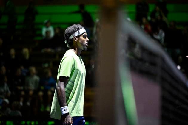 STOCKHOLM, SWEDEN 20241015 Elias Ymer meets Nicolas Jarry, Chile in the Nordic Open on Centre Court in the Royal Tennis Hall STOCKHOLM SWEDEN x10060x  Copyright: xHenrikxMontgomery TTx NORDIC OPEN TENNIS 2024