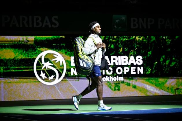 STOCKHOLM, SWEDEN 20241015 Elias Ymer meets Nicolas Jarry, Chile in the Nordic Open on Centre Court in the Royal Tennis Hall STOCKHOLM SWEDEN x10060x  Copyright: xHenrikxMontgomery TTx NORDIC OPEN TENNIS 2024
