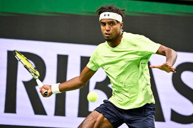 STOCKHOLM, SWEDEN 20241015 Elias Ymer meets Nicolas Jarry, Chile in the Nordic Open on Centre Court in the Royal Tennis Hall STOCKHOLM SWEDEN x10060x  Copyright: xHenrikxMontgomery TTx NORDIC OPEN TENNIS 2024