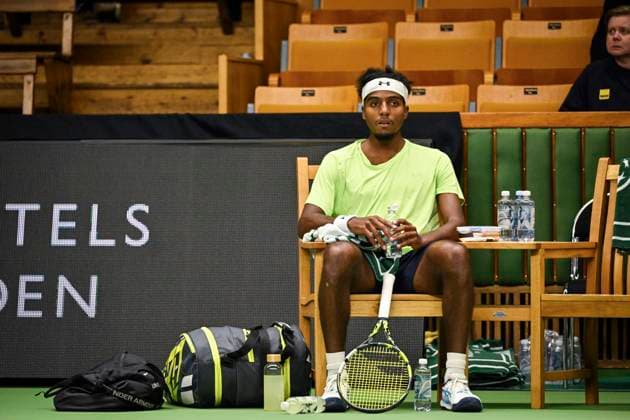 STOCKHOLM, SWEDEN 20241015 Elias Ymer meets Nicolas Jarry, Chile in the Nordic Open on Centre Court in the Royal Tennis Hall STOCKHOLM SWEDEN x10060x  Copyright: xHenrikxMontgomery TTx NORDIC OPEN TENNIS 2024