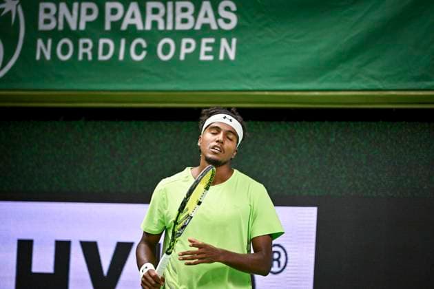 STOCKHOLM, SWEDEN 20241015 Elias Ymer meets Nicolas Jarry, Chile in the Nordic Open on Centre Court in the Royal Tennis Hall STOCKHOLM SWEDEN x10060x  Copyright: xHenrikxMontgomery TTx NORDIC OPEN TENNIS 2024