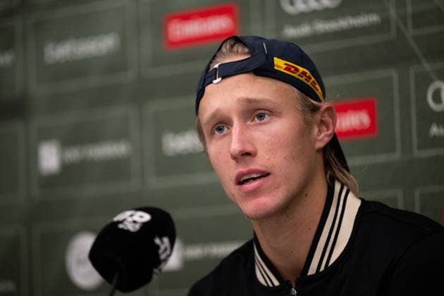 Tennis, ATP tournament in Stockholm, Leo Borg press conference