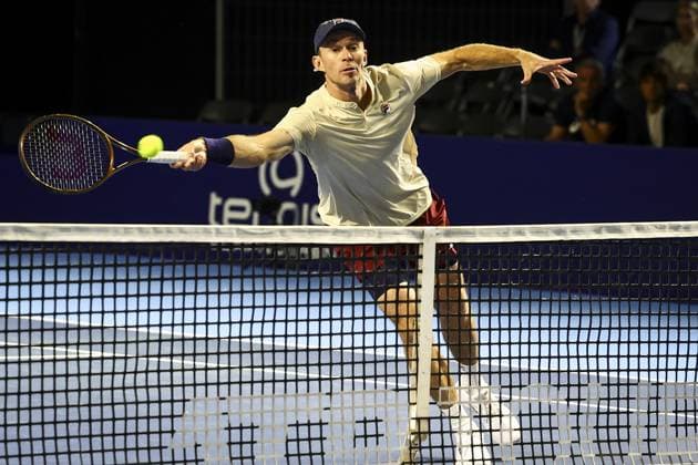 Great-Britain s Jamie Murray and Australian John Peers pictured during a tennis match in the round of 16 of the doubles competition at the ATP, Tennis Herren European Open Tennis tournament in Antwerp, Wednesday 16 October 2024. DAVIDxPINTENS  x102686685x
