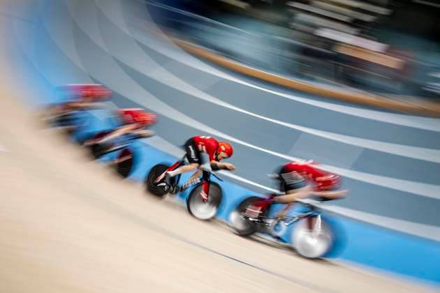 Frederik Rodenberg, Carl Frederik BÃ vort, Niklas Larsen and Rasmus Lund from Denmark during the men s qualification in the 4000 meter team pursuit at the World Championship in track cycling in Ballerup Super Arena in Denmark, Wednesday, October 16, 2024 Photo Mads Claus Rasmussen Ritzau Scanpix , Denmark  Copyright: RitzauxScanpix MadsxClausxRasmussenx spdk20241016-141105-L